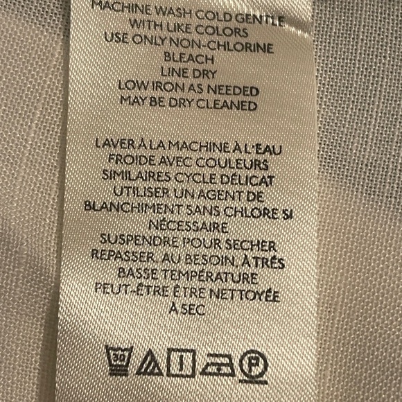 Pilcro Anthropologie White LinenBlend Ruffle Button FrontBlouse Boho Cottagecore - Picture 7 of 11